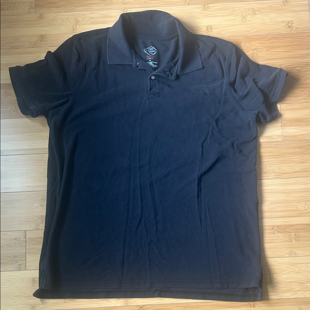 St. John's Bay Men’s Classic Black Polo Shirt Size Medium